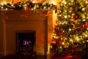 Christmas Tree With Fireplace by Petr Kratochvil